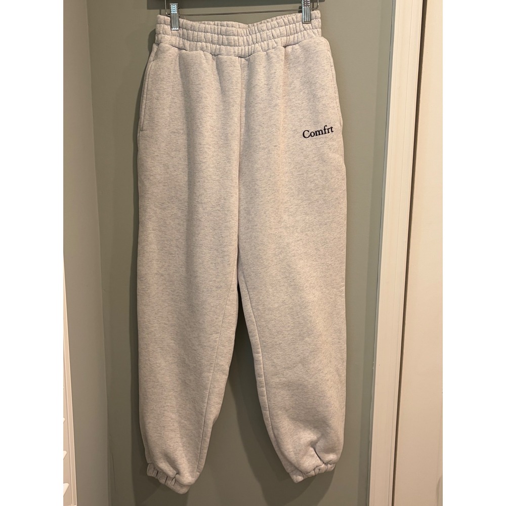 Comfrt Signature Cloud Sweatpants Light Grey Fleece Joggers Mens Womens Size M